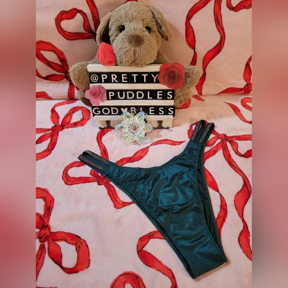 💚 XXL VS Very Sexy Double Strap Shine Strap Brazilian Panty 💚 - Picture 5 of 16